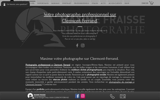 Maxi­mefrais­se | Photographe Profes­sion­nel à Clermont Ferrand Maxime Fraisse